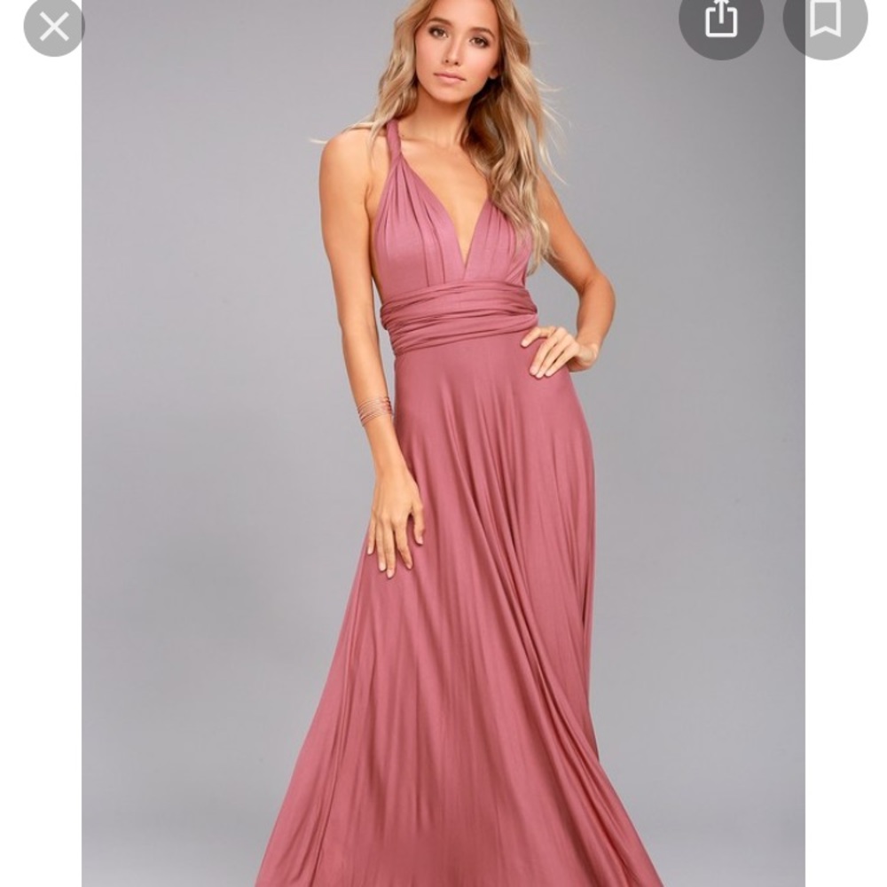 Convertible  Dress rusty rose from Lulus